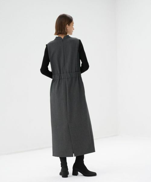 LANVIN en Bleu / ランバン オン ブルー ドレス | TRダブルクロスニットスリーブワンピース | 詳細6