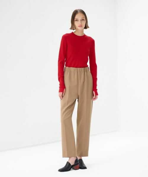 LANVIN en Bleu / ランバン オン ブルー その他パンツ | ダブルクロステーパードパンツ | 詳細1