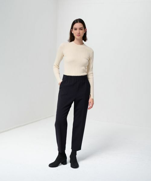 LANVIN en Bleu / ランバン オン ブルー その他パンツ | ダブルクロステーパードパンツ | 詳細4