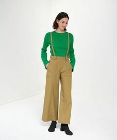 LANVIN en Bleu / ランバン オン ブルー その他パンツ | サスペンダーワイドポケットパンツ