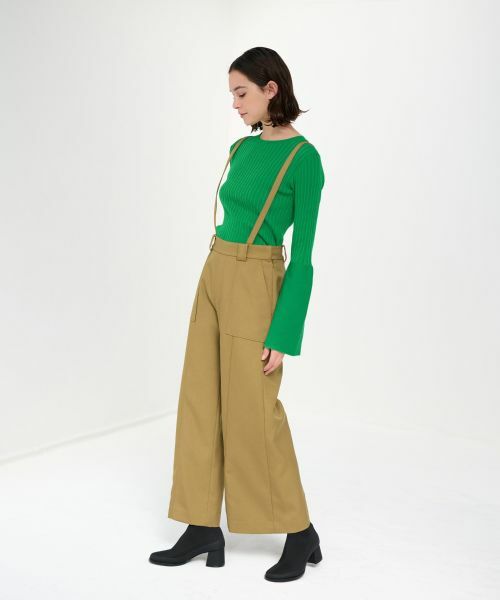 LANVIN en Bleu / ランバン オン ブルー その他パンツ | サスペンダーワイドポケットパンツ | 詳細2