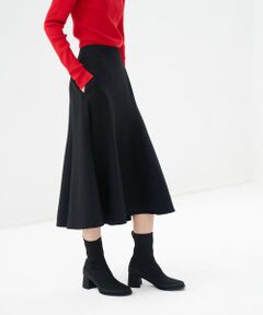 LANVIN en Bleu / ランバン オン ブルー ロング・マキシ丈スカート | ドライダブルクロスペプラムフレアスカート