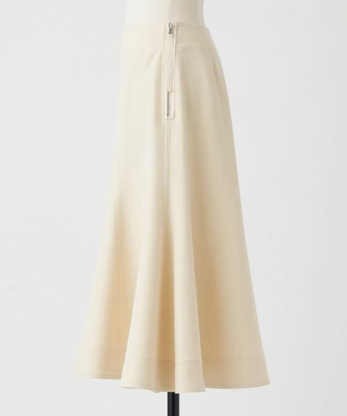 LANVIN en Bleu / ランバン オン ブルー ロング・マキシ丈スカート | ドライダブルクロスペプラムフレアスカート | 詳細11