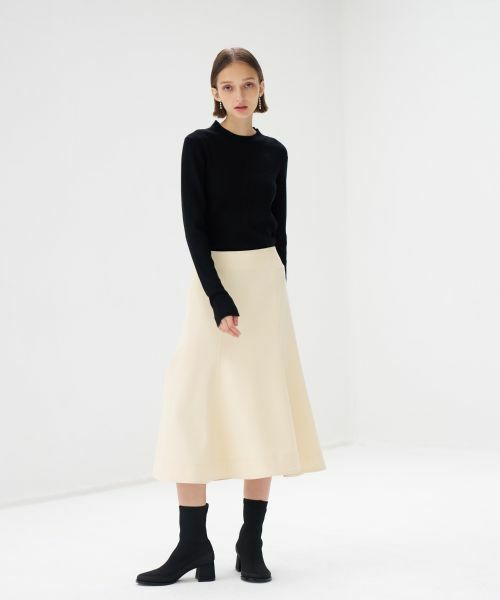 LANVIN en Bleu / ランバン オン ブルー ロング・マキシ丈スカート | ドライダブルクロスペプラムフレアスカート | 詳細3