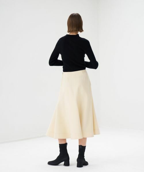 LANVIN en Bleu / ランバン オン ブルー ロング・マキシ丈スカート | ドライダブルクロスペプラムフレアスカート | 詳細5