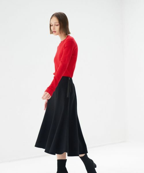 LANVIN en Bleu / ランバン オン ブルー ロング・マキシ丈スカート | ドライダブルクロスペプラムフレアスカート | 詳細8