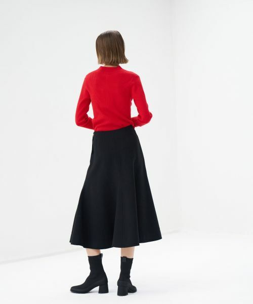 LANVIN en Bleu / ランバン オン ブルー ロング・マキシ丈スカート | ドライダブルクロスペプラムフレアスカート | 詳細9