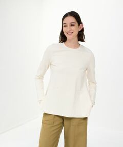 LANVIN en Bleu / ランバン オン ブルー Tシャツ | ポンチペプラムカットソー