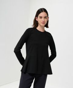 LANVIN en Bleu / ランバン オン ブルー Tシャツ | ポンチペプラムカットソー