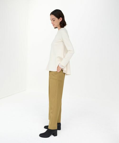 LANVIN en Bleu / ランバン オン ブルー Tシャツ | ポンチペプラムカットソー | 詳細2