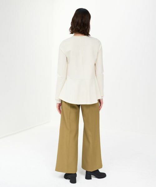 LANVIN en Bleu / ランバン オン ブルー Tシャツ | ポンチペプラムカットソー | 詳細3