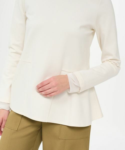 LANVIN en Bleu / ランバン オン ブルー Tシャツ | ポンチペプラムカットソー | 詳細4