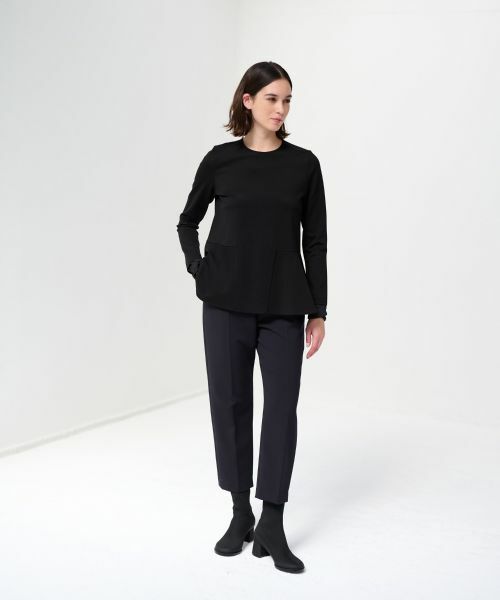 LANVIN en Bleu / ランバン オン ブルー Tシャツ | ポンチペプラムカットソー | 詳細5