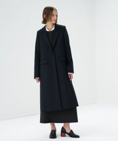 新品同様✨タグ付き　LANVIN en Bleu ランバンオンブルー　コート ビッグカラーライトタフタミドルコート|LANVIN en Bleu | LANVIN