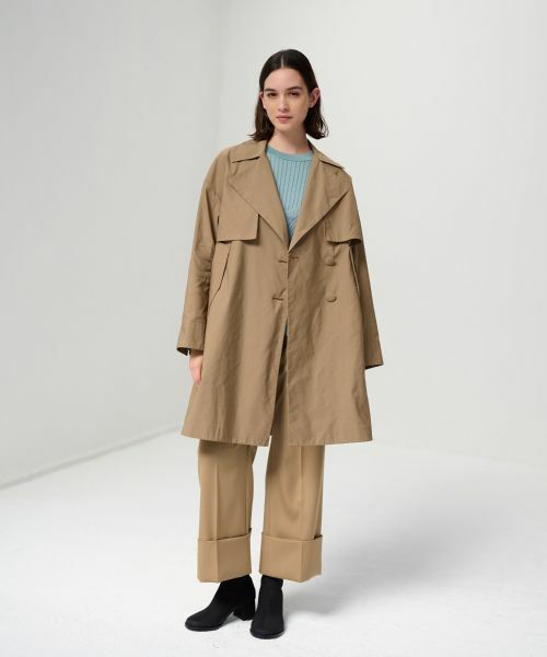 LANVIN en Bleu / ランバン オン ブルー その他アウター | メモリーグログランミドルトレンチコート | 詳細3