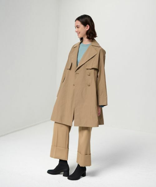 LANVIN en Bleu / ランバン オン ブルー その他アウター | メモリーグログランミドルトレンチコート | 詳細4