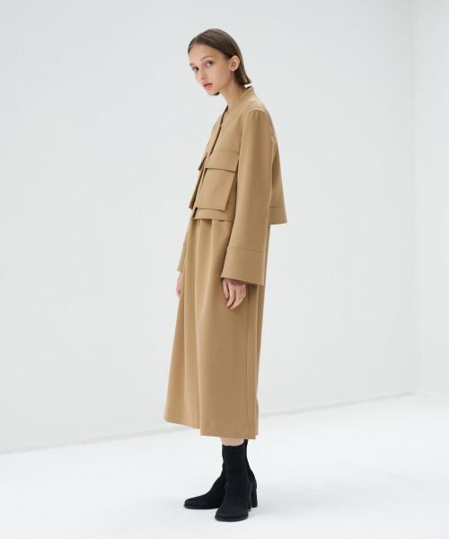 LANVIN en Bleu / ランバン オン ブルー テーラードジャケット | ストレッチドスキントロンプルイユカラージャケット | 詳細7