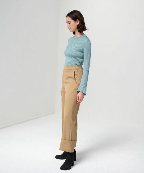 LANVIN en Bleu / ランバン オン ブルー その他パンツ | ストレッチロールアップパンツ | 詳細2