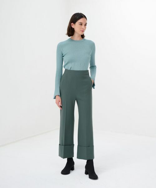 LANVIN en Bleu / ランバン オン ブルー その他パンツ | ストレッチロールアップパンツ | 詳細7