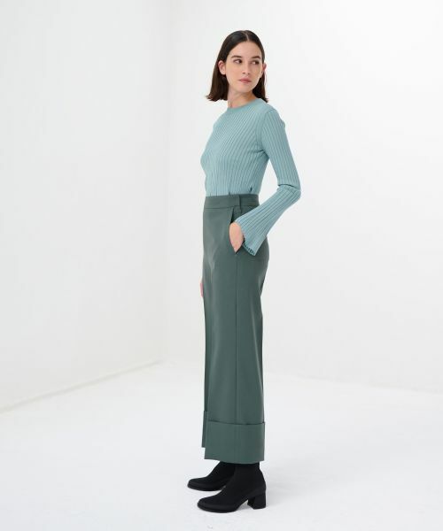 LANVIN en Bleu / ランバン オン ブルー その他パンツ | ストレッチロールアップパンツ | 詳細8