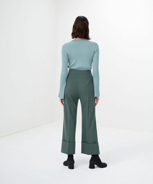 LANVIN en Bleu / ランバン オン ブルー その他パンツ | ストレッチロールアップパンツ | 詳細9