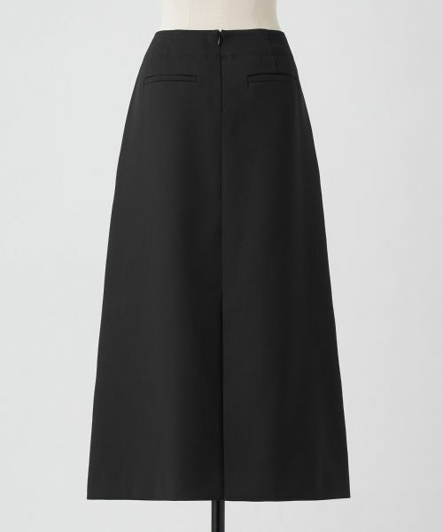 LANVIN en Bleu / ランバン オン ブルー ロング・マキシ丈スカート | ウールサテンセミフレアスカート | 詳細10