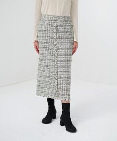 LANVIN en Bleu / ランバン オン ブルー ロング・マキシ丈スカート | ミックスツイードスカート