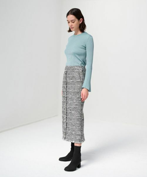 LANVIN en Bleu / ランバン オン ブルー ロング・マキシ丈スカート | ミックスツイードスカート | 詳細2