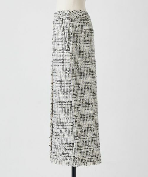 LANVIN en Bleu / ランバン オン ブルー ロング・マキシ丈スカート | ミックスツイードスカート | 詳細7