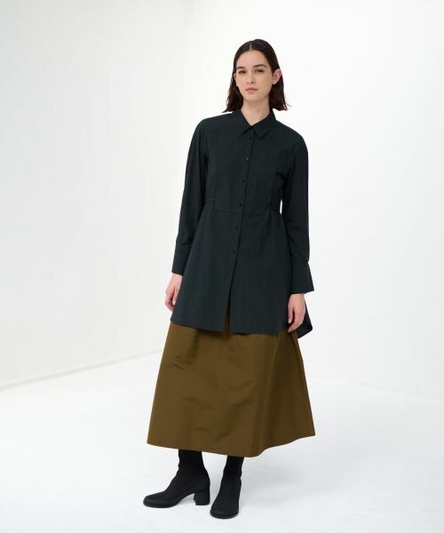 LANVIN en Bleu / ランバン オン ブルー シャツ・ブラウス | リンクルコットンロングシャツ | 詳細1