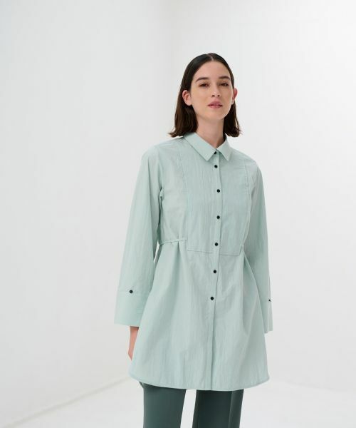 LANVIN en Bleu / ランバン オン ブルー シャツ・ブラウス | リンクルコットンロングシャツ | 詳細11