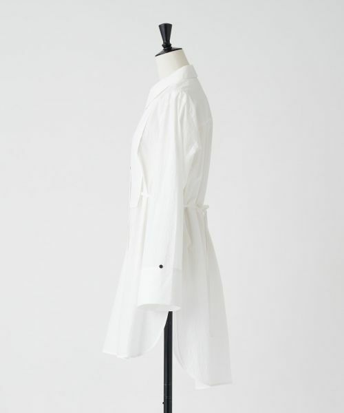 LANVIN en Bleu / ランバン オン ブルー シャツ・ブラウス | リンクルコットンロングシャツ | 詳細14