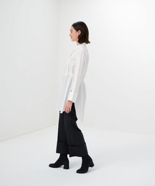 LANVIN en Bleu / ランバン オン ブルー シャツ・ブラウス | リンクルコットンロングシャツ | 詳細6