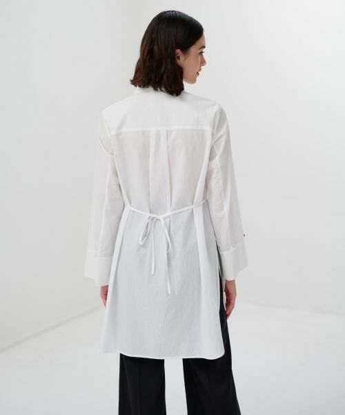 LANVIN en Bleu / ランバン オン ブルー シャツ・ブラウス | リンクルコットンロングシャツ | 詳細7