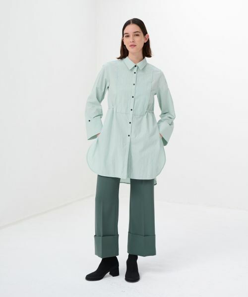 LANVIN en Bleu / ランバン オン ブルー シャツ・ブラウス | リンクルコットンロングシャツ | 詳細8