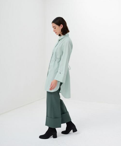 LANVIN en Bleu / ランバン オン ブルー シャツ・ブラウス | リンクルコットンロングシャツ | 詳細9