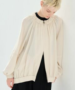 LANVIN en Bleu / ランバン オン ブルー テーラードジャケット | ジョーゼットギャザーブルゾン