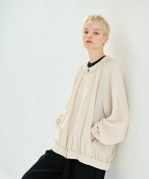 LANVIN en Bleu / ランバン オン ブルー テーラードジャケット | ジョーゼットギャザーブルゾン | 詳細4