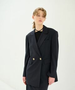 LANVIN en Bleu / ランバン オン ブルー テーラードジャケット | ドライフレンチツイルオープンバックテーラードジャケット