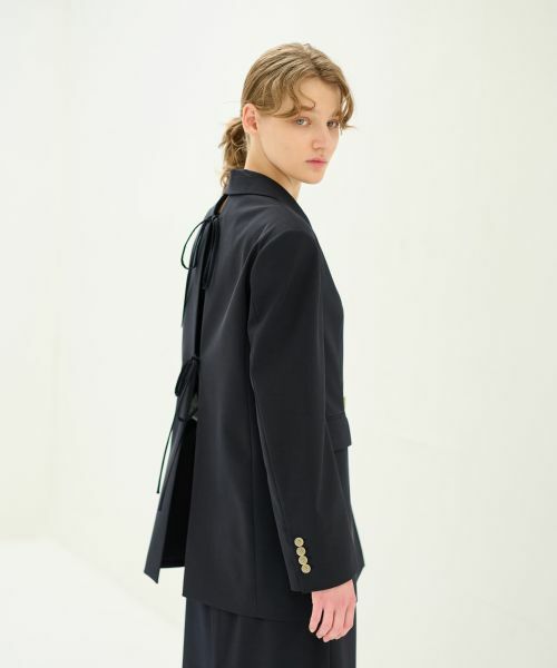 LANVIN en Bleu / ランバン オン ブルー テーラードジャケット | ドライフレンチツイルオープンバックテーラードジャケット | 詳細3