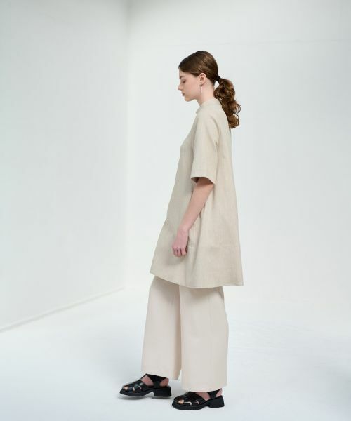 LANVIN en Bleu / ランバン オン ブルー ドレス | スラブメランジスタンドチュニックワンピース | 詳細2