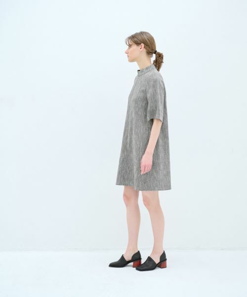 セール】 スラブメランジスタンドチュニックワンピース （ドレス