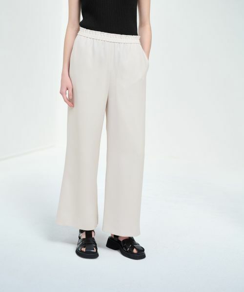 LANVIN en Bleu / ランバン オン ブルー その他パンツ | ベネシャンウエストゴムワイドパンツ | 詳細1