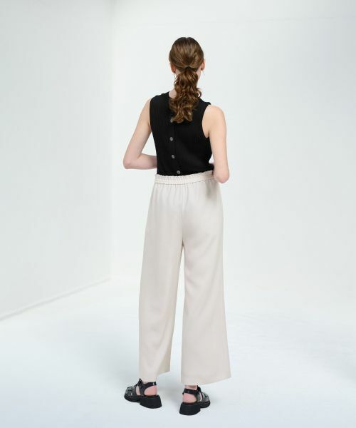 LANVIN en Bleu / ランバン オン ブルー その他パンツ | ベネシャンウエストゴムワイドパンツ | 詳細4