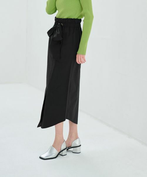 LANVIN en Bleu / ランバン オン ブルー ロング・マキシ丈スカート | ローウエストリボンスカート | 詳細5