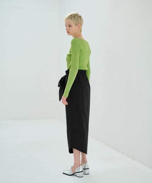 LANVIN en Bleu / ランバン オン ブルー ロング・マキシ丈スカート | ローウエストリボンスカート | 詳細6