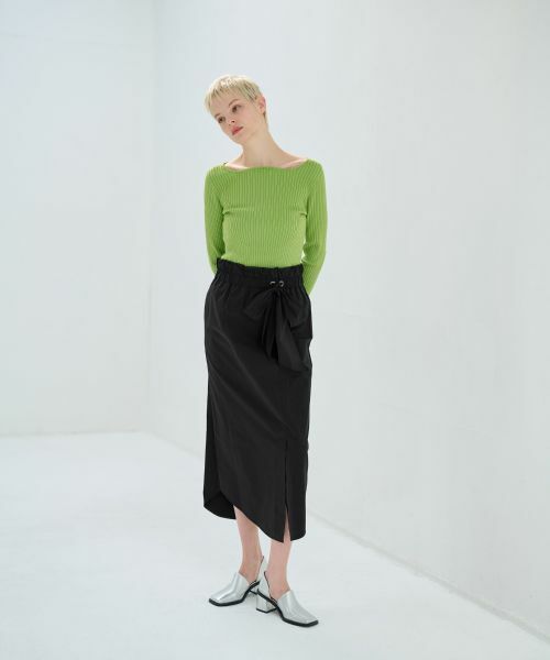 LANVIN en Bleu / ランバン オン ブルー ロング・マキシ丈スカート | ローウエストリボンスカート | 詳細8