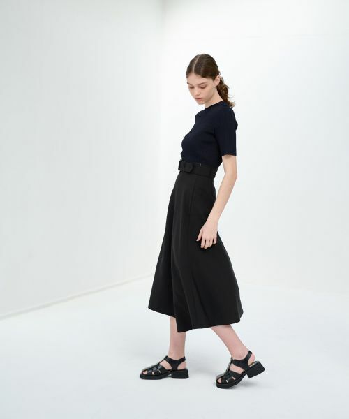 LANVIN en Bleu / ランバン オン ブルー ロング・マキシ丈スカート | ドライダブルクロスベルトスカート | 詳細2