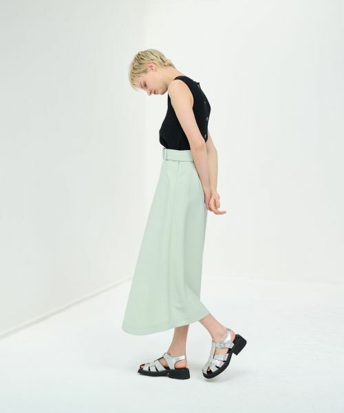 LANVIN en Bleu / ランバン オン ブルー ロング・マキシ丈スカート | ドライダブルクロスベルトスカート | 詳細6