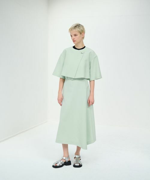 LANVIN en Bleu / ランバン オン ブルー ロング・マキシ丈スカート | ドライダブルクロスベルトスカート | 詳細8